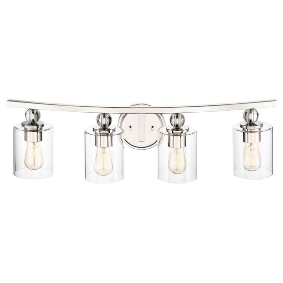 Minka Lavery 3080-613 4 Light 33"W Bathroom Vanity Light - Nickel - Picture 1 of 4